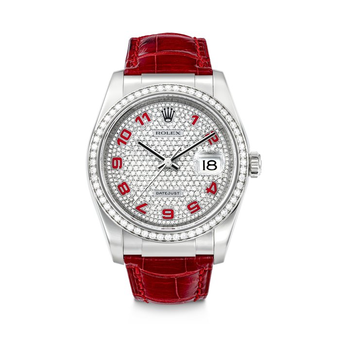 ROLEX. AN 18K WHITE GOLD AND DIAMOND-SET AUTOMATIC WRISTWATCH WITH SWEEP CENTRE SECONDS AND DATE DATEJUST MODEL, REF. 116189, CASE NO. D487070, CIRCA 2007