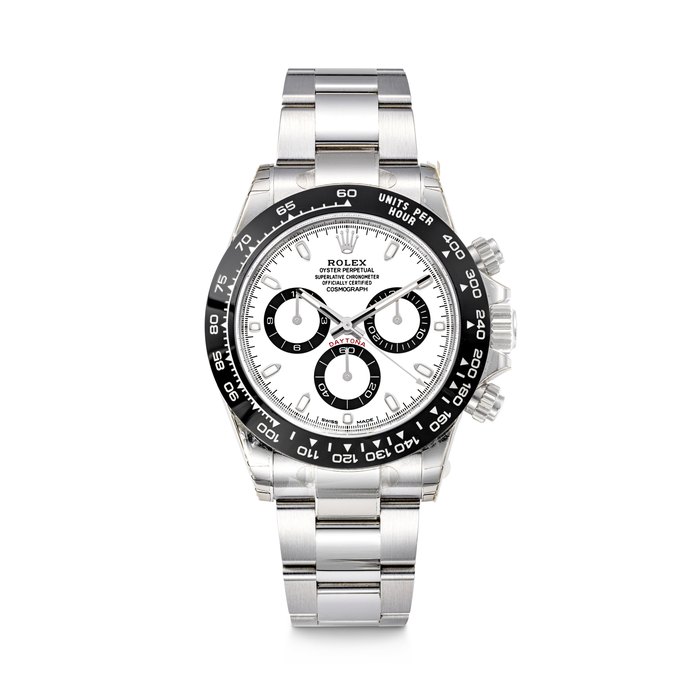 ROLEX. A STAINLESS STEEL AUTOMATIC CHRONOGRAPH WRISTWATCH WITH BRACELET DAYTONA MODEL, REF. 116500LN, CASE NO. 856Z89D3, CIRCA 2018