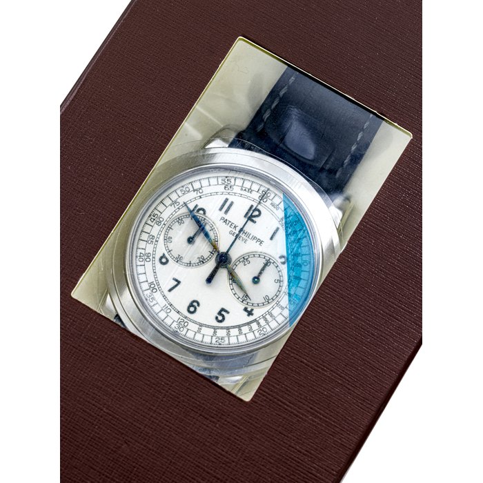 PATEK PHILIPPE. A RARE 18K WHITE GOLD CHRONOGRAPH WRISTWATCH, DOUBLE SEALED REF. 5070G-001, MOVEMENT NO. 3'362'042, CASE NO. 4'257'067, CIRCA 2004