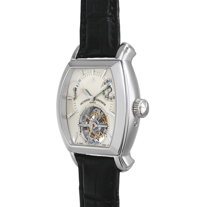 Vacheron Constantin VACHERON CONSTANTIN. A FINE AND RARE PLATINUM TOURBILLON WRISTWATCH WITH DATE AND POWER RESERVE SIGNED VACHERON CONSTANTIN, GENEVE, MALTE MODEL, MOVEMENT NO. 953144, CASE NO. 805748, REF. 30066, MANUFACTURED IN 2006