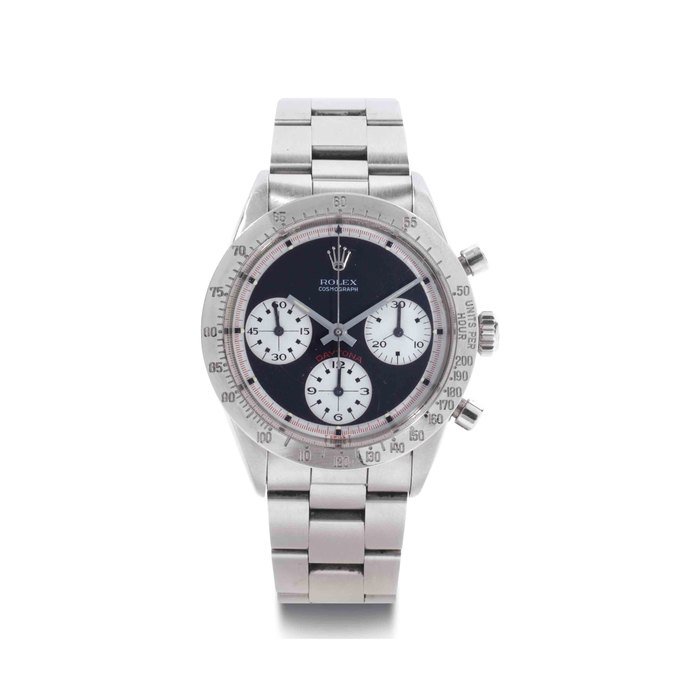 Rolex Rolex. A Fine And Rare Stainless Steel Chronograph Wristwatch With Bracelet, Guarantee And Presentation Box SIGNED ROLEX, COSMOGRAPH, DAYTONA, PAUL NEWMAN MODEL, REF. 6239, CASE NO. 1'781'647, CIRCA 1967 · 6239