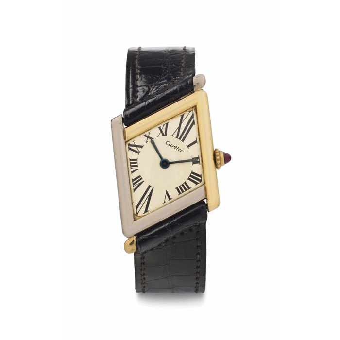 Cartier Cartier. A Fine and Rare 18k Yellow and White Gold Trapezoidal Wristwatch SIGNED CARTIER, LONDON, REF. 1407, CIRCA 1980, Price & Market Data