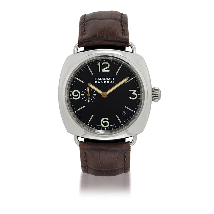 PANERAI, RADIOMIR, REF. PAM00062 WHITE GOLD AUTOMATIC WRISTWATCH WITH DATE DISPLAY, LIMITED EDITION OF 700 NO. 307/700, MANUFACTURED IN 2001