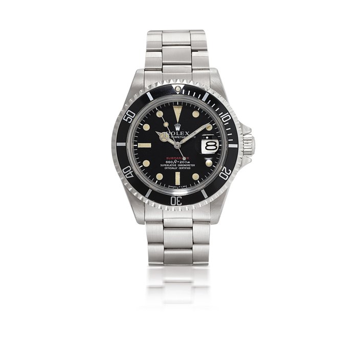 ROLEX, SUBMARINER, REF. 1680 STAINLESS STEEL AUTOMATIC WRISTWATCH WITH DATE AND BRACELET CASE NO. 2867423, CIRCA 1969