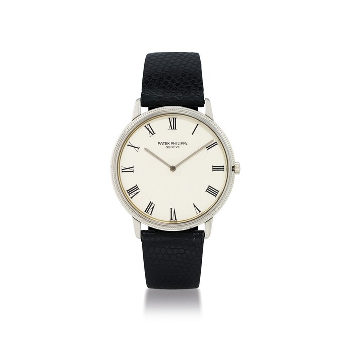 PATEK PHILIPPE, REF. 3590 WHITE GOLD MANUALLY-WOUND WRISTWATCH MOVEMENT 1'284'492, CASE 2'738'017, MANUFACTURED IN 1974