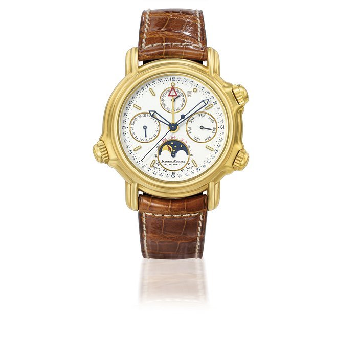 Jaeger-Lecoultre JAEGER-LECOULTRE, REF.180.1.99 YELLOW GOLD AUTOMATIC PERPETUAL CALENDAR WRISTWATCH WITH MOON PHASES, YEAR INDICATION AND ALARM NO. 0078, MOVEMENT 2261962, MANUFACTURED IN 1990