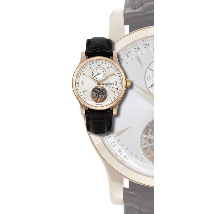 Jaeger-Lecoultre JAEGER-LECOULTRE, REGULATEUR A TOURBILLON LARGE PINK GOLD AUTOMATIC ONE MINUTE TOURBILLON DUAL TIME ZONE WRISTWATCH WITH DATE NO. 146.2.34.S, NO. 2395721, CIRCA 2008