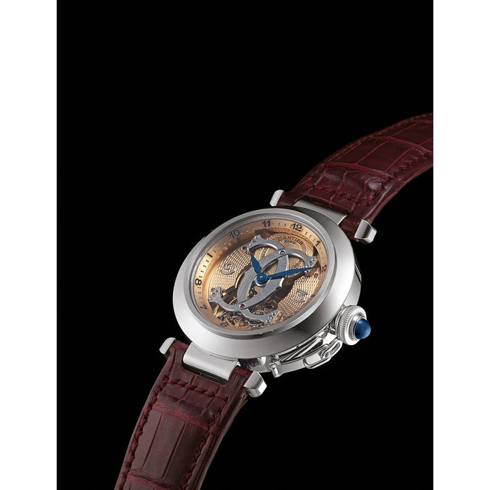Cartier CARTIER, COLLECTION PRIVE, PASHA DE CARTIER TOURBILLON WHITE GOLD AUTOMATIC TOURBILLON WRISTWATCH, LIMITED EDITION OF 20 NO. 04/20, MANUFACTURED IN 1999