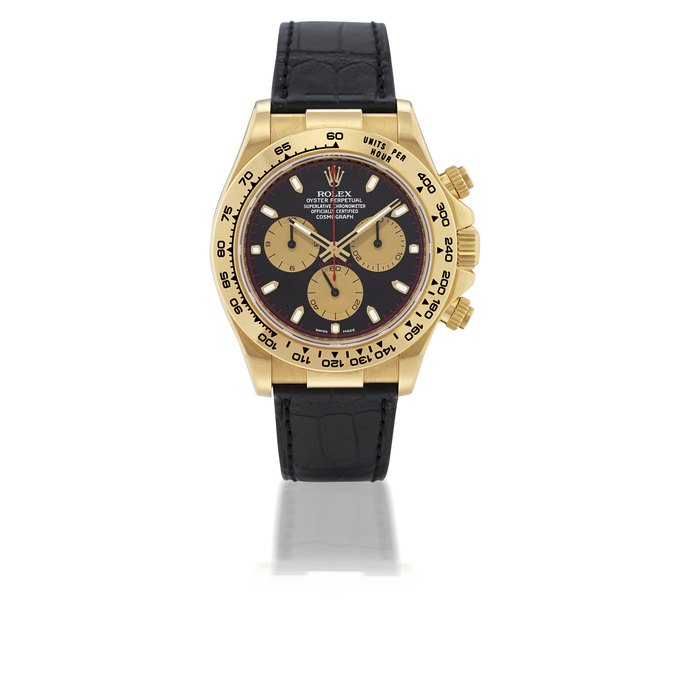 ROLEX, COSMOGRAPH DAYTONA, REF. 116518 YELLOW GOLD AUTOMATIC CHRONOGRAPH WRISTWATCH CASE Z165681, CIRCA 2006