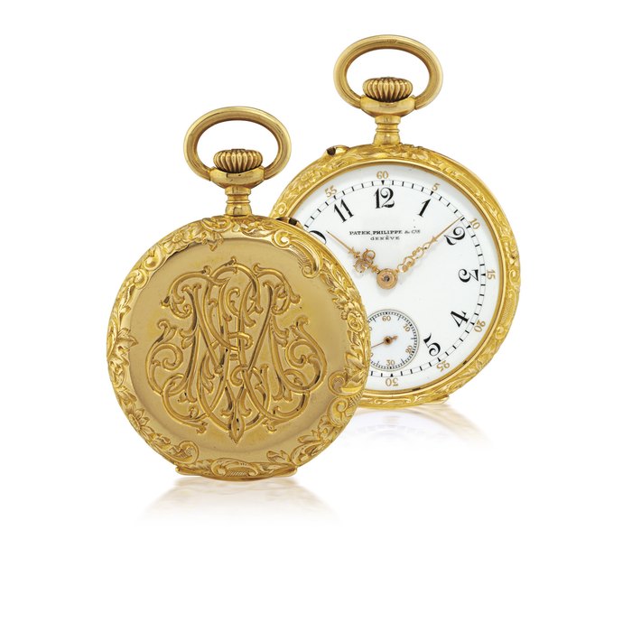 PATEK PHILIPPE YELLOW GOLD OPEN FACE KEYLESS LEVER PENDANT WATCH MOVEMENT 121792, CASE 233751, MANUFACTURED IN 1903