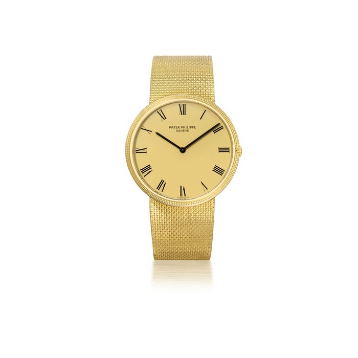 PATEK PHILIPPE, REF. 3588/1 YELLOW GOLD AUTOMATIC BRACELET WATCH WITH GILT DIAL MOVEMENT NO. 1285479, CASE NO. 2768046, MANUFACTURED IN 1974