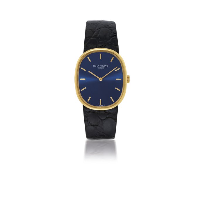 PATEK PHILIPPE, REF. 3848J, ELLIPSE YELLOW GOLD MANUALLY-WOUND WRISTWATCH MOVEMENT 1341800, CASE 2969217, CIRCA 1978