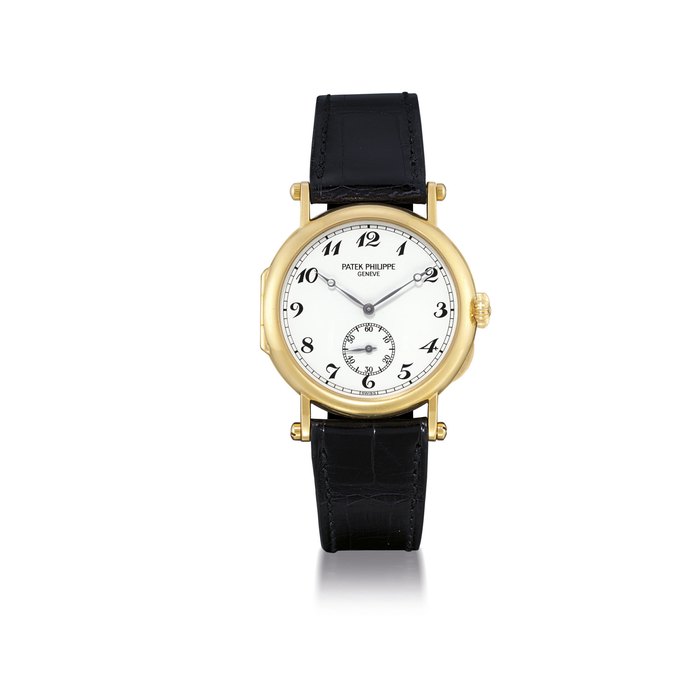 PATEK PHILIPPE, REF. 3960J YELLOW GOLD MANUALLY-WOUND OFFICIER WRISTWATCH, LIMITED EDITION OF 2000 MADE TO COMMEMORATE PATEK PHILIPPE'S 150TH ANNIVERSARY MOVEMENT NO. 769506, CASE NO. 2870045, MANUFACTURED IN 1989