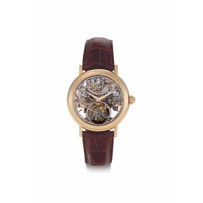 Vacheron Constantin Vacheron Constantin. A Fine and Rare Limited Edition 18k Pink Gold Skeletonized Twin Barrel Tourbillon Wristwatch with Power Reserve SIGNED VACHERON CONSTANTIN, GENÈVE, NO. 36, REF. 30051, MOVEMENT NO. 842'276, CASE NO. 660'786, MANUFACTURED IN 1995