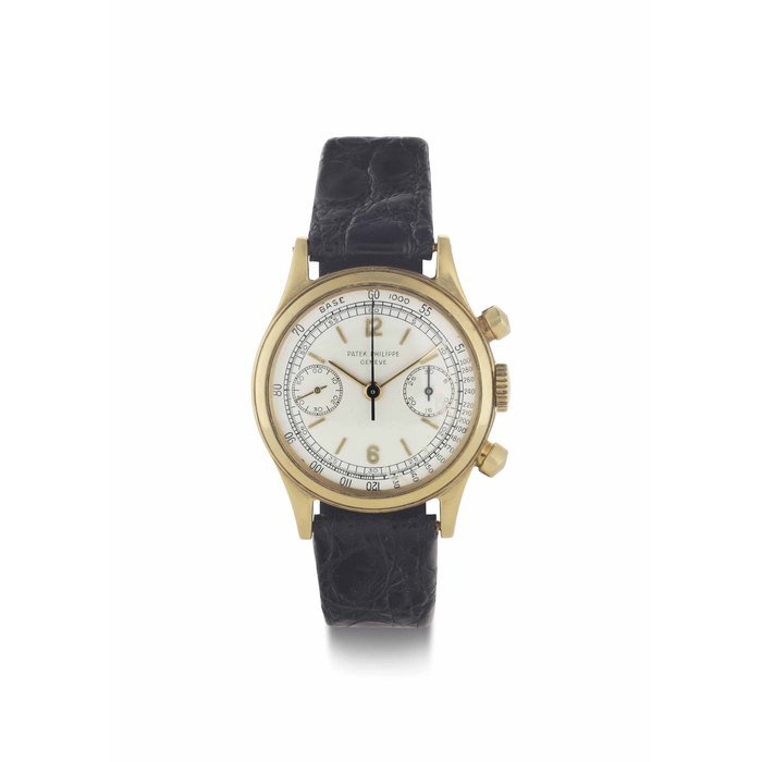 Patek Philippe Patek Philippe. A Fine and Rare 18k Gold Chronograph Wristwatch with Tachometer Scale SIGNED PATEK PHILIPPE, GENÈVE, REF. 1463, MOVEMENT NO. 868'728, CASE NO. 686'372, MANUFACTURED IN 1953 · 1463