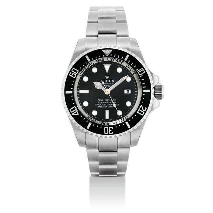 ROLEX. A STAINLESS STEEL AUTOMATIC WRISTWATCH WITH SWEEP CENTRE SECONDS, DATE, HACK FEATURE AND BRACELET SIGNED ROLEX, OYSTER PERPETUAL DATE, DEEPSEA SEA-DWELLER MODEL, REF. 116660, CASE NO. M988430, CIRCA 2008