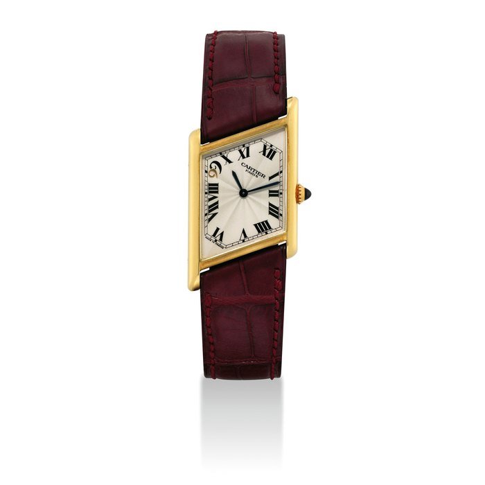 Cartier CARTIER. A FINE AND RARE 18K GOLD LIMITED EDITION ASYMMETRICAL WRISTWATCH, MADE TO COMMEMORATE THE MACAU HANDOVER IN 1999 SIGNED CARTIER, PARIS, COLLECTION PRIVÉE, TANK ASYMETRIQUE MODEL, NO. 34/99, REF. 2488, MOVEMENT NO. 9'409'742, CIRCA 1999