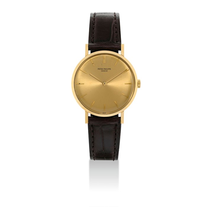 PATEK PHILIPPE. AN 18K GOLD SLIM WRISTWATCH SIGNED PATEK PHILIPPE, GENEVE, REF. 3537, MOVEMENT NO. 1'157'036, CASE NO. 2'696'887, MANUFACTURED IN 1970