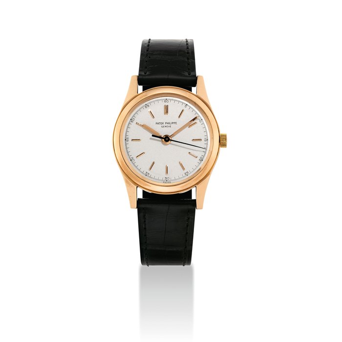 PATEK PHILIPPE. AN 18K PINK GOLD WRISTWATCH WITH SWEEP CENTRE SECONDS SIGNED PATEK PHILIPPE, GENEVE, REF. 2483, MOVEMENT NO. 702'477, CASE NO. 672'934, MANUFACTURED IN 1953