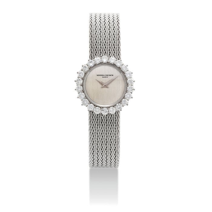 Vacheron Constantin VACHERON CONSTANTIN. A LADY'S 18K WHITE GOLD AND DIAMOND-SET BRACELET WATCH SIGNED VACHERON & CONSTANTIN, GENEVE, CASE NO. 513736 P, CIRCA 1970