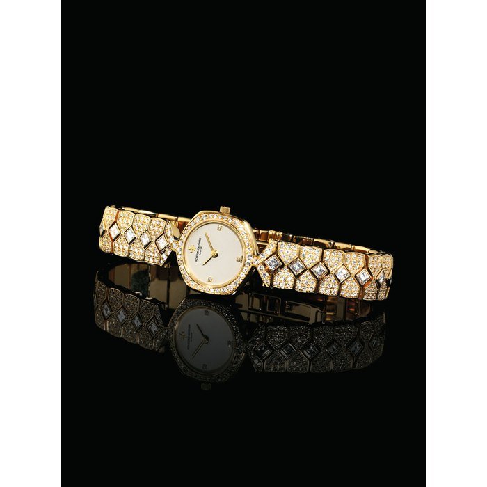 Vacheron Constantin VACHERON CONSTANTIN. A LADY'S FINE 18K GOLD AND DIAMOND-SET HEXAGONAL BRACELET WATCH SIGNED VACHERON CONSTANTIN, GENEVE, CASE NO. 594'075, CIRCA 2005