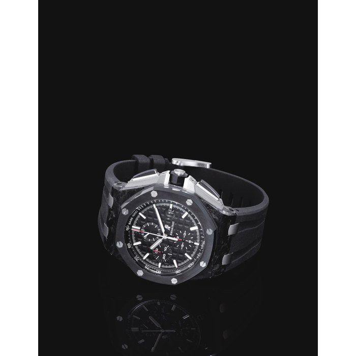 Audemars Piguet AUDEMARS PIGUET. AN OVERSIZED FORGED CARBON, TITANIUM AND CERAMIC AUTOMATIC CHRONOGRAPH WRISTWATCH WITH DATE SIGNED AUDEMARS PIGUET, ROYAL OAK OFFSHORE MODEL, REF. 26400AU.OO.A002CA.01, CASE NO. H 82116, CIRCA 2013