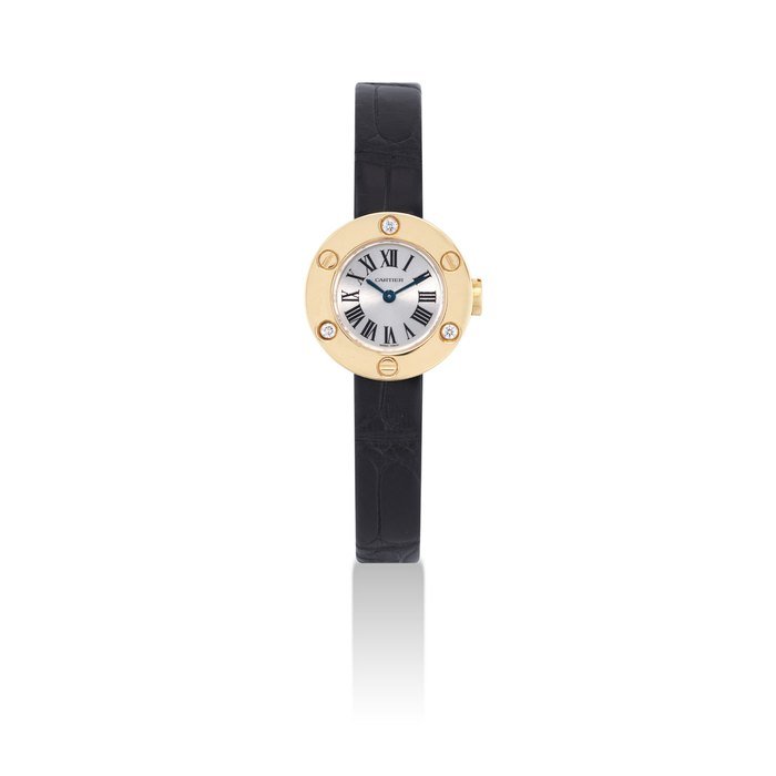 Cartier CARTIER. A LADY'S 18K GOLD AND DIAMOND-SET WRISTWATCH SIGNED CARTIER, LOVE MODEL, REF. 3016, CASE NO. 118319LX, CIRCA 2008