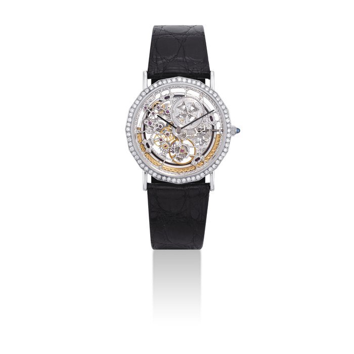 Vacheron Constantin VACHERON CONSTANTIN. A FINE 18K WHITE GOLD AND DIAMOND-SET AUTOMATIC SKELETONISED WRISTWATCH SIGNED VACHERON CONSTANTIN, GENEVE, REF. 13508, MOVEMENT NO. 708'698, CASE NO. 563'847, CIRCA 1995