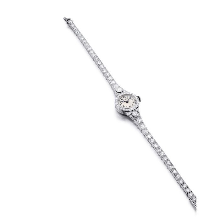 Vacheron Constantin VACHERON CONSTANTIN. A LADY'S FINE PLATINUM AND DIAMOND-SET WRISTWATCH SIGNED VACHERON & CONSTANTIN, GENEVE, MOVEMENT NO. 391'313, CASE NO. 253'995, CIRCA 1929