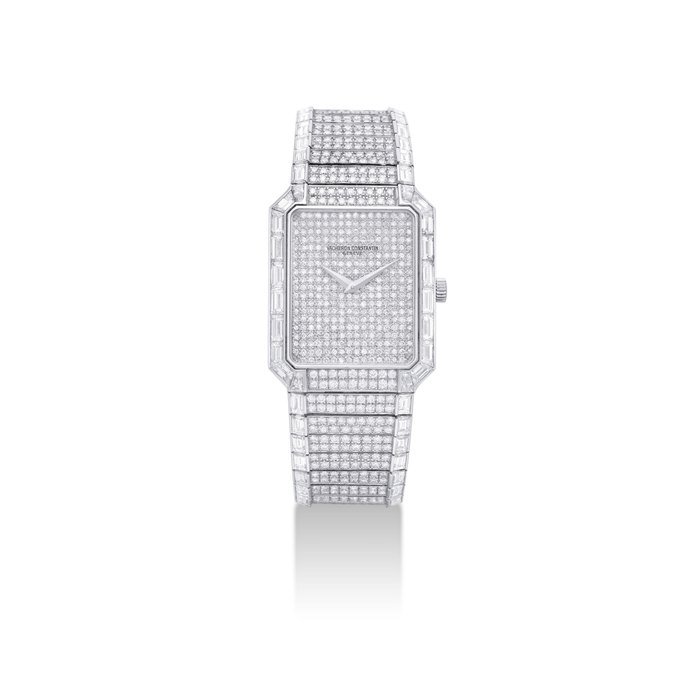 Vacheron Constantin VACHERON CONSTANTIN. A VERY RARE PLATINUM AND DIAMOND-SET OCTAGONAL BRACELET WATCH SIGNED VACHERON CONSTANTIN, GENEVE, KALLA SOVEREIGN MODEL, REF. 39549/989, MOVEMENT NO. 731'560, CASE NO. 616'406, CIRCA 2000
