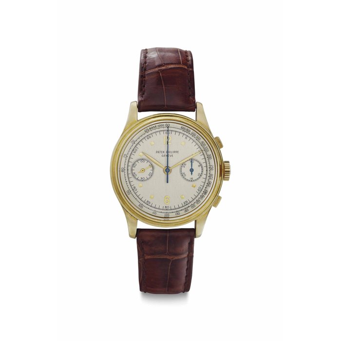 Patek Philippe. A Rare and Attractive 18k Gold Chronograph Wristwatch SIGNED PATEK PHILIPPE, GENÈVE, REF. 530, MOVEMENT NO. 868'364 , CASE NO. 513'030, MANUFACTURED IN 1952