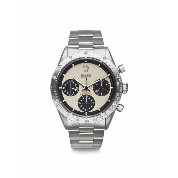 Rolex Rolex. A Very Fine and Rare Stainless Steel Chronograph Wristwatch with Bracelet Signed Rolex, Cosmograph, Daytona, Paul Newman Model, Ref. 6239, Case No. 1’875’537, Circa 1966 · 6239
