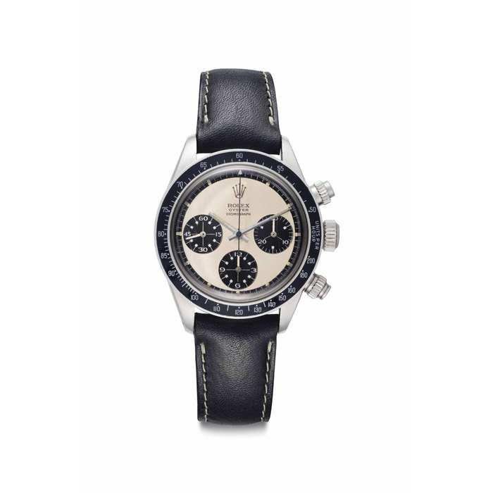 Rolex Rolex. A Fine and Very Rare Stainless Steel Chronograph Wristwatch with "Panda" Dial Signed Rolex, Oyster, Cosmograph, Ref 6263, Case No. 3’048’283, Circa 1972