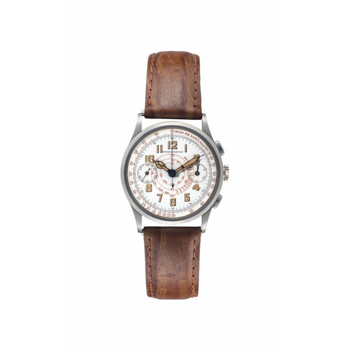 Audemars Piguet Audemars Piguet. An Extremely Rare Stainless Steel Chronograph Wristwatch with Central Spiraled Tachymeter Scale Signed Audemars Piguet & Co., Movement No. 42'875, Manufactured in 1937