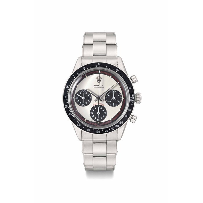 Rolex Rolex. An extremely rare and attractive stainless steel chronograph wristwatch with bracelet SIGNED ROLEX, COSMOGRAPH, DAYTONA, PAUL NEWMAN MODEL, REF. 6241, CASE NO. 1'766'187, MANUFACTURED IN 1968
