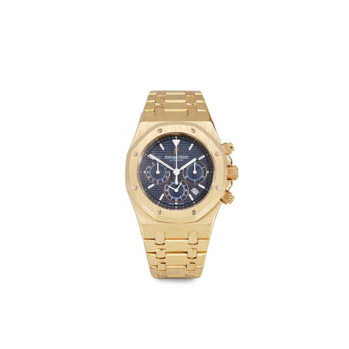 Audemars Piguet Royal Oak, Ref. BA25860/O/1110    Chronographe bracelet en or jaune avec date |  Yellow gold chronograph wristwatch with date and bracelet    Vers 2000 |  Circa 2000