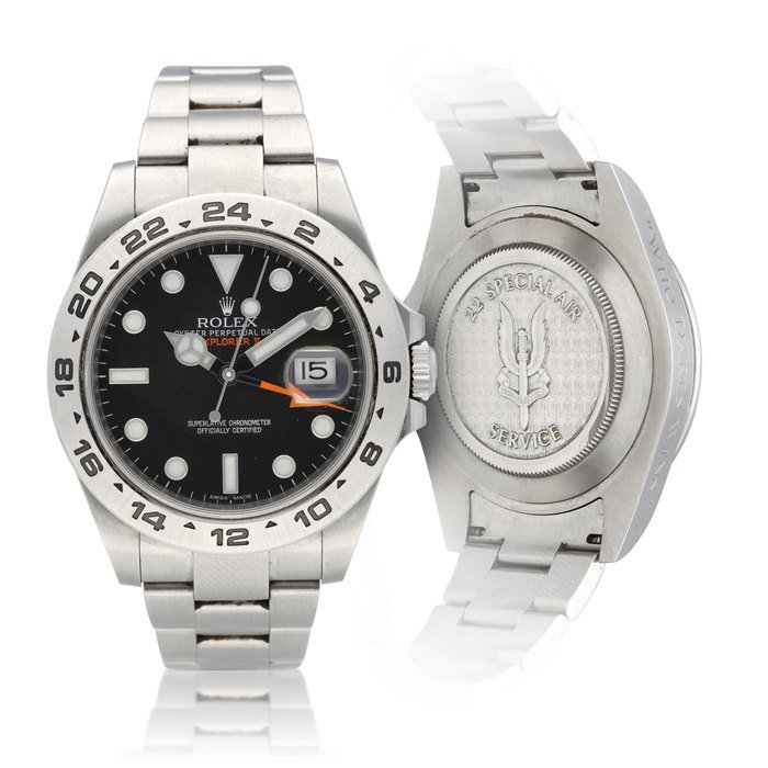 Rolex 'SAS' Explorer II, Ref. 216570 Stainless steel wristwatch with 12-hour indication, date and bracelet Circa 2010 · 216570