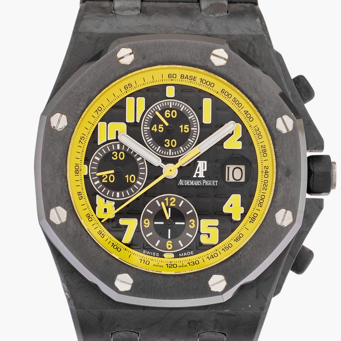 Audemars Piguet Reference 26176FO.OO.D101CR.02 Royal Oak Offshore 'Bumble Bee' | A forged carbon and ceramic automatic chronograph wristwatch with date, Circa 2010