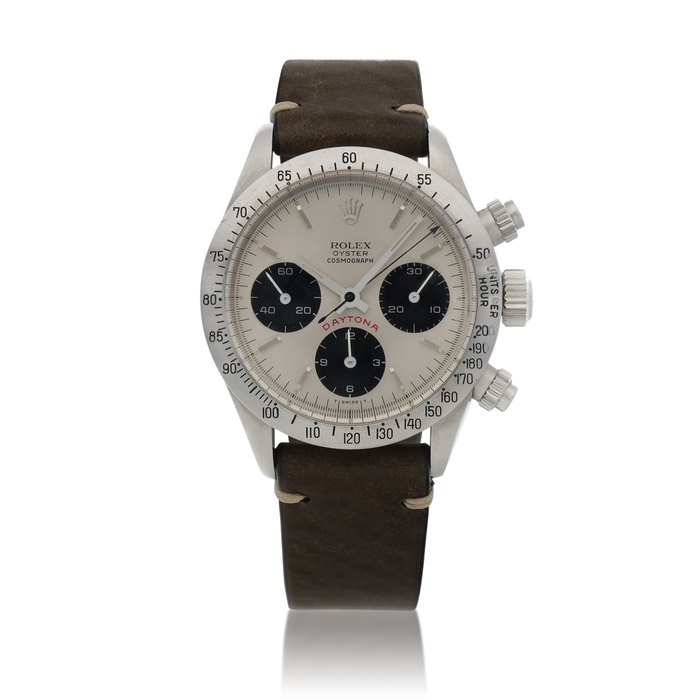 Rolex 'Big Red' Daytona, Ref. 6265 Stainless steel chronograph wristwatch Circa 1978