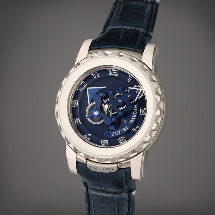 Ulysse Nardin Reference 020-81 Freak Blue Phantom | A white gold carousel tourbillon wristwatch with dual direct escapement, Circa 2010