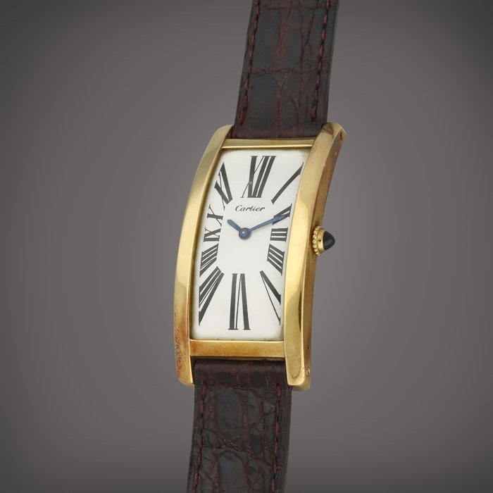 Cartier, London Tank Cintrée | A yellow gold wristwatch | Circa 1969