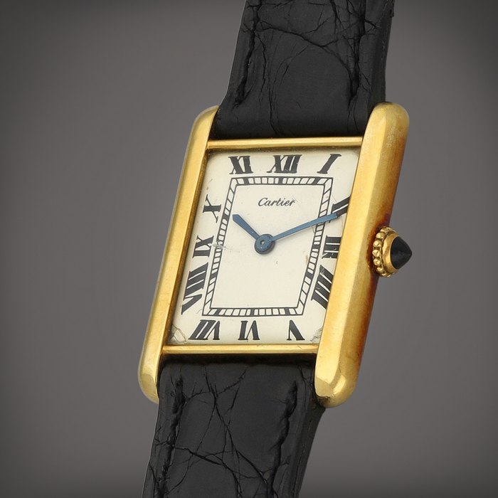 Cartier, London Tank 'Jacques' Ultra thin | A yellow gold wristwatch | Circa 1972
