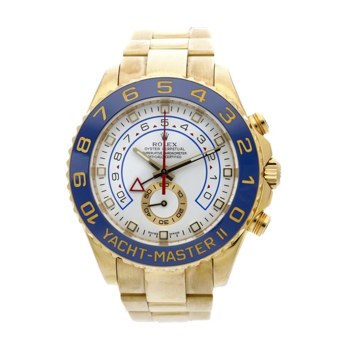 Rolex Reference 116688 Yacht-Master II A yellow gold automatic regatta chronograph wristwatch with bracelet, Circa 2008, Price & Market Data