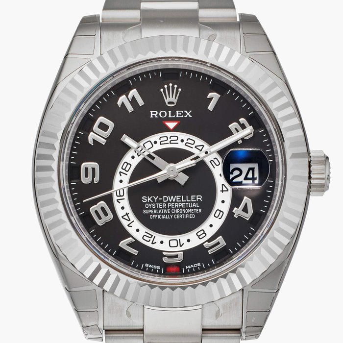 Rolex Reference 326939 Sky-Dweller | A white gold automatic annual calendar dual time wristwatch with bracelet, Circa 2016