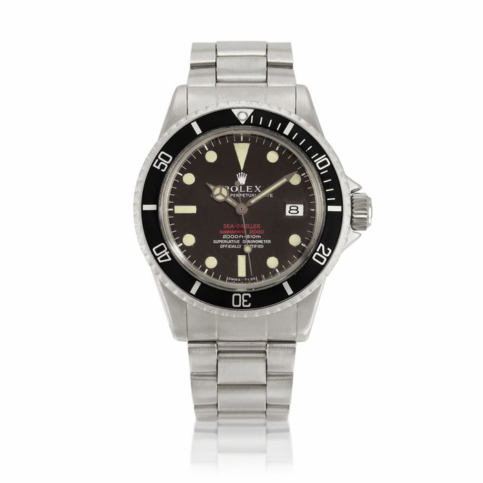 Rolex ‘Tropical Mk II Double-Red’ Sea-Dweller, Ref. 1665 | Stainless steel wristwatch with date and helium escape valve | Circa 1971, Price & Market Data