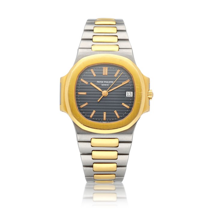 Patek Philippe Reference 3800/001 Nautilus A stainless steel and yellow gold automatic wristwatch with date and bracelet, Circa 1997, Price & Market Data
