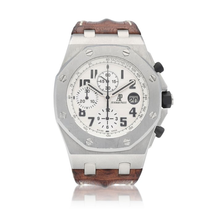 Audemars Piguet Royal Oak Offshore "Safari" Chronograph reference 26020ST.OO.D091CR.01.A A stainless steel automatic chronograph wristwatch with date, C.2006