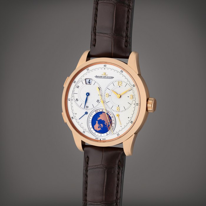 Jaeger-LeCoultre Reference 600.2.16.S Duometre | A pink gold dual time zone wristwatch with power reserve indication, Circa 2019