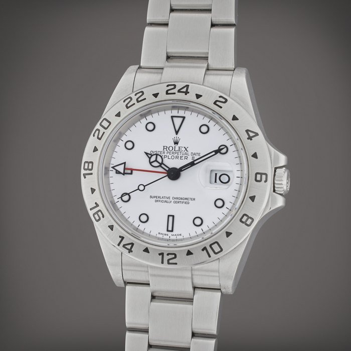 Rolex Reference 16570 Explorer II | A stainless steel automatic dual time wristwatch with date and bracelet, Circa 2007 · 16570
