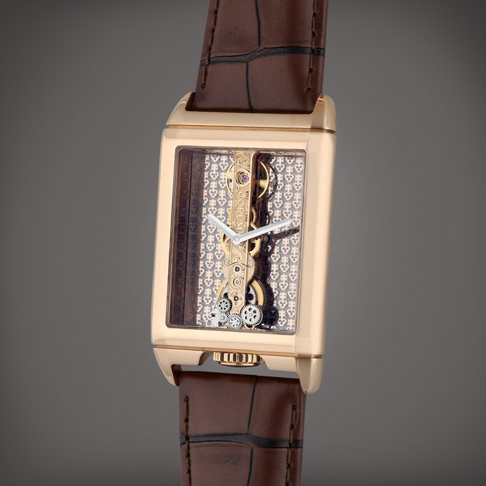 Corum Reference 05.0090 Golden Bridge | A limited edition pink gold skeletonized wristwatch, Circa 2015